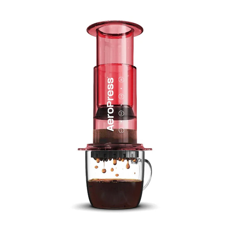 AeroPress Coffee & Espresso Maker - Clear Red