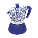 Bialetti Dolce&Gabbana Moka Induction 4 Cup Coffee Maker, Mediterranean Blue