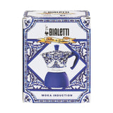 Bialetti Dolce&Gabbana Moka Induction 4 Cup Coffee Maker, Mediterranean Blue