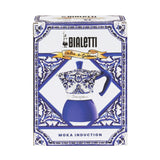 Bialetti Dolce&Gabbana Moka Induction 6 Cup Coffee Maker, Mediterranean Blue