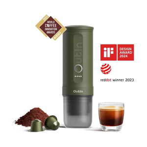 OutIn Nano Portable Electric Espresso Machine, Forest Green