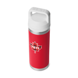 YETI Rambler 18 oz. Bottle with Chug Cap, True North Red & White