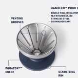 YETI Rambler Pour Over, Rescue Red